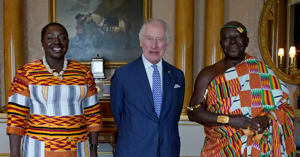  Name Of Kente Otumfuo, Lady Julia Wore To King Charles III’s Coronation Unveiled<span class="wtr-time-wrap after-title"><span class="wtr-time-number">1</span> min read</span>