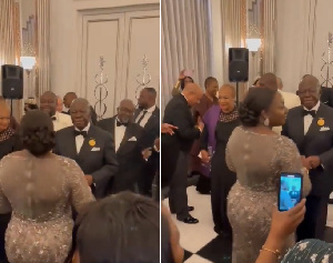 (VIDEO) Otumfuo, Lady Julia Boogie To Amakye Dede’s ‘Iron Boy’ At 73rd Birthday Bash In London