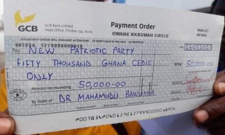 NPP Rejects Bawumia Fun Club Cheque