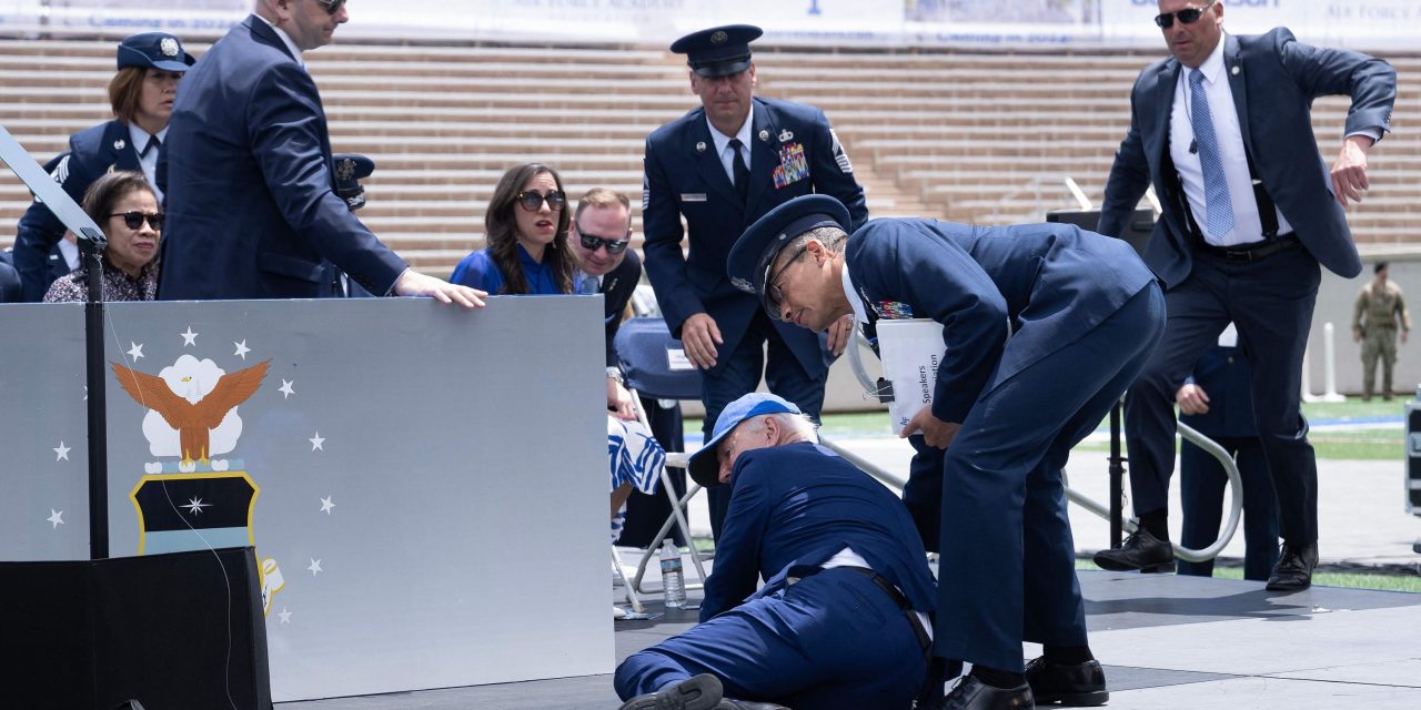 US President Joe Biden Trips And Falls At Air Force Graduation Ceremony<span class="wtr-time-wrap after-title"><span class="wtr-time-number">2</span> min read</span>