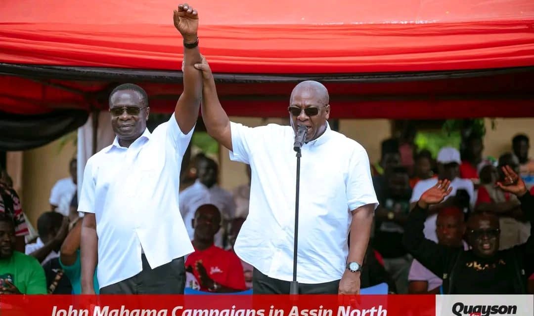 John Mahama Commends Assin North Voters For Rejecting ‘Non-performing’ NPP<span class="wtr-time-wrap after-title"><span class="wtr-time-number">1</span> min read</span>