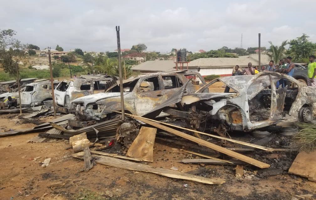 Kumasi: Fire Destroys Chain Of Mechanic Shops At Asokwa<span class="wtr-time-wrap after-title"><span class="wtr-time-number">2</span> min read</span>