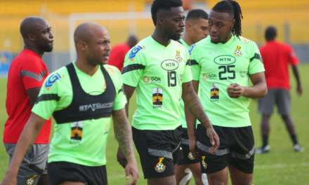 Black Stars Players Arrive In Style To Begin Camping