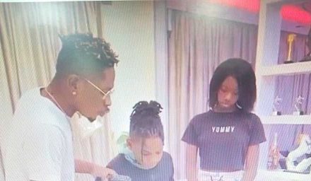 Proud Moments Shatta Wale Spent Time With His children