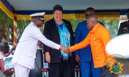 President Akufo-Addo Presents 5 Boats To Navy, Commissions Oil Spill Vessel