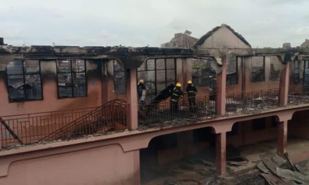 Fire Rages Through Boys’ Dormitory At SIMMS SHS In Ashanti Region