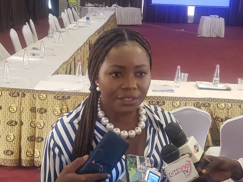 Betty Nana Adwoa Ofori,  Ashanti Regional Manager-National Petroleum Authority (NPA) speaking to the media in Kumasi