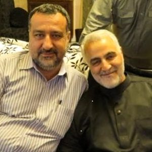 An undated photograph released by Iranian state media purporting to show Brig. Gen. Sayyed Razi Mousavi, left, with Maj. Gen. Qassim Suleimani, who was killed in a U.S. airstrike in Baghdad in 2020.Credit...Tasnim News Agency, via Agence France-Presse — Getty Images