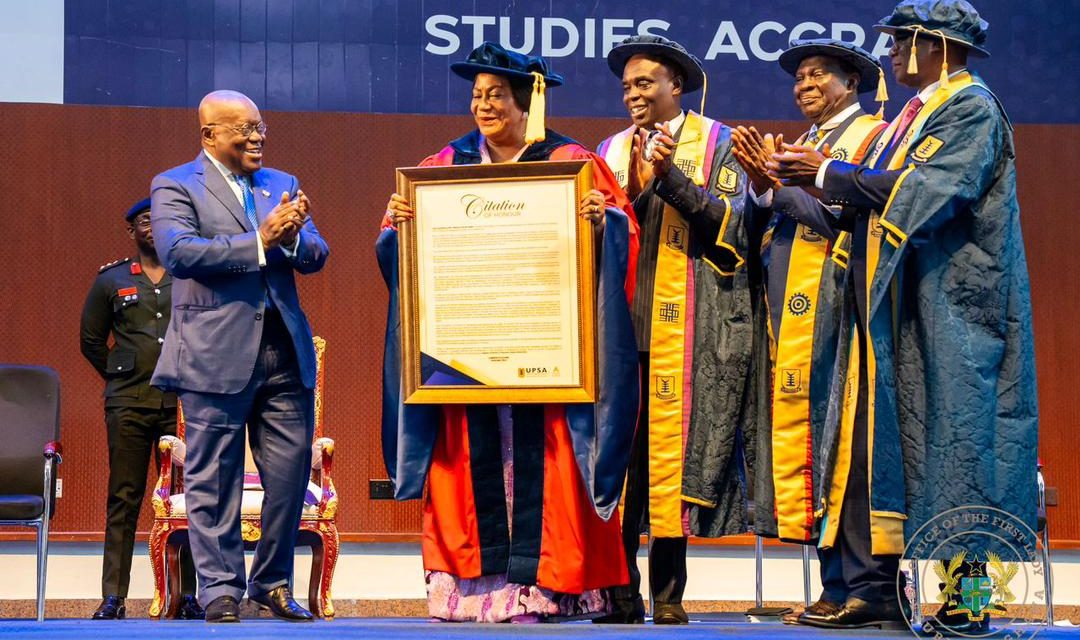 UPSA Confers Honorary Doctorate Degrees On First Lady Rebecca Akufo-Addo, And Two Others<span class="wtr-time-wrap after-title"><span class="wtr-time-number">4</span> min read</span>
