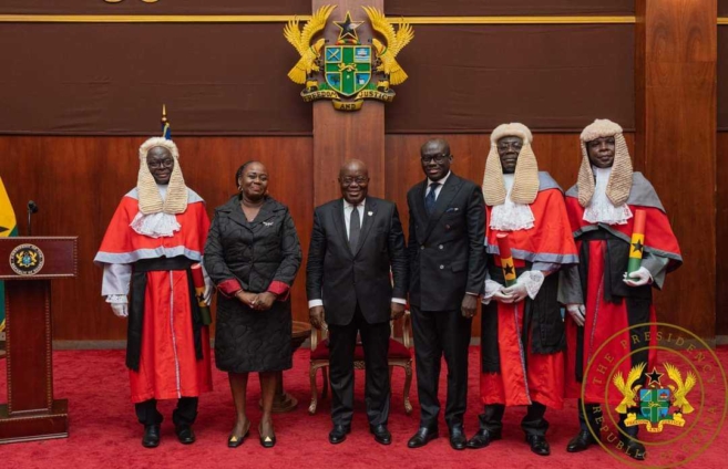 Akufo-Addo Swears In 3 Supreme Court Justices<span class="wtr-time-wrap after-title"><span class="wtr-time-number">1</span> min read</span>