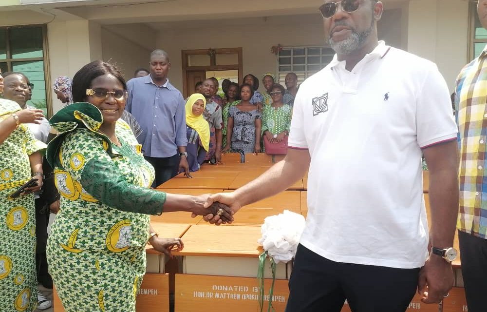 Napo Donates 150 Lecture Hall Desks To St. Louis College Of Education, 14,000 Books To Basic Schools<span class="wtr-time-wrap after-title"><span class="wtr-time-number">1</span> min read</span>