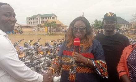 Freda Prempeh Donates 120 Motorbikes To Government Institutions At Tano North.