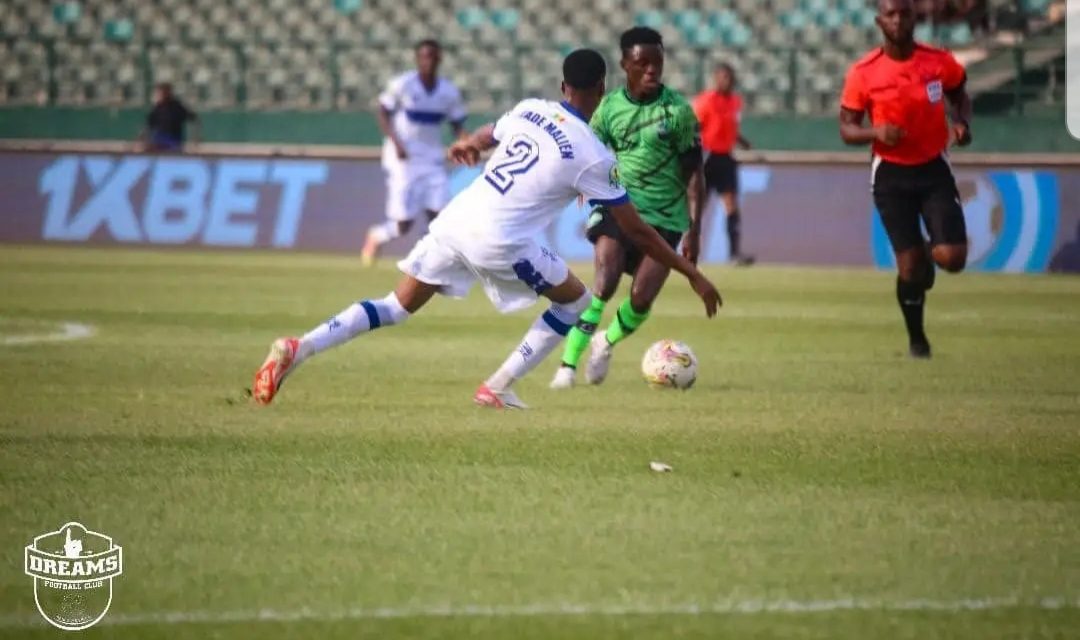 CAFCC: Dreams FC Stun 10-man Stade Malien 2-1 In Bamako<span class="wtr-time-wrap after-title"><span class="wtr-time-number">1</span> min read</span>