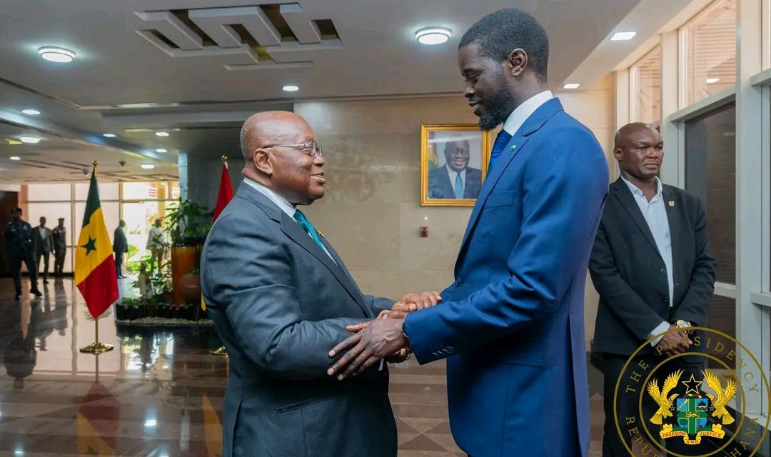 New Senegalese Leader Visits Ghana, Praises President Akufo-Addo’s Pan-African Vision<span class="wtr-time-wrap after-title"><span class="wtr-time-number">2</span> min read</span>