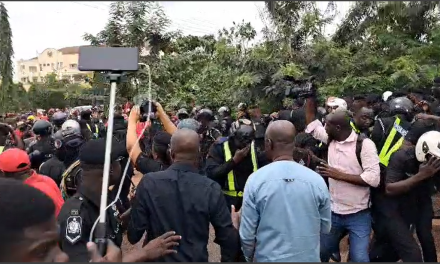 Kumasi: Police Clash with NDC Protesters, Two Injured in Teargas Incident