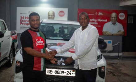 NDC Presents Seven Brand New Mitsubishi Pick-up Vehicles To Regional Communication Officers