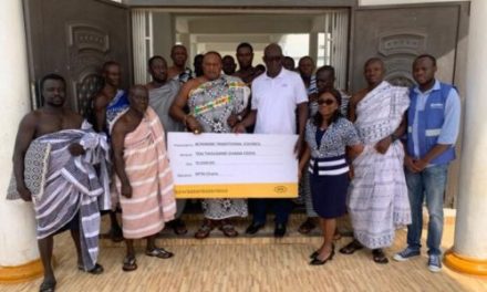 MTN Ghana Supports Bonwire Kente Festival with GHS 10,000 Donation and GHS 1,000 in Airtime